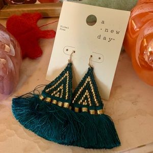 Beaded and Fringe Earrings